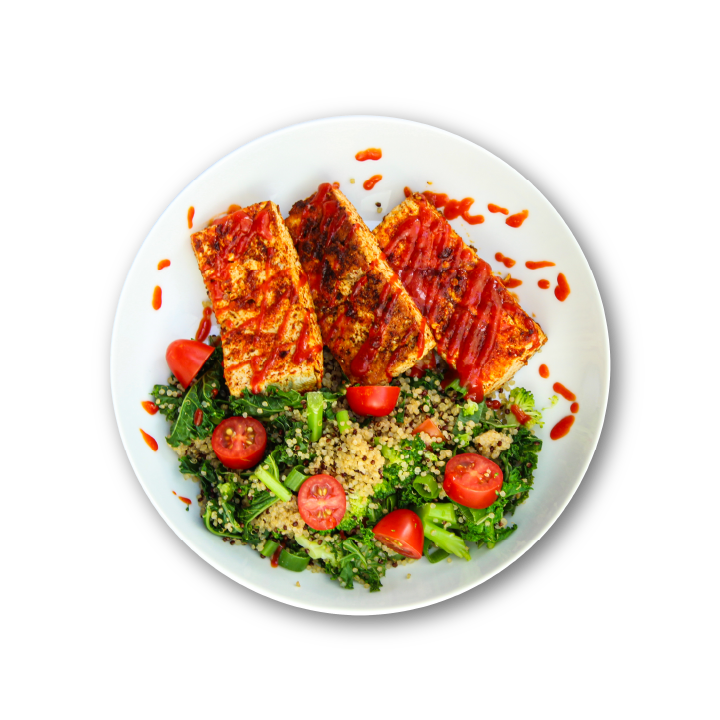 Sriracha Tofu Quinoa - Vegetarian and Vegan