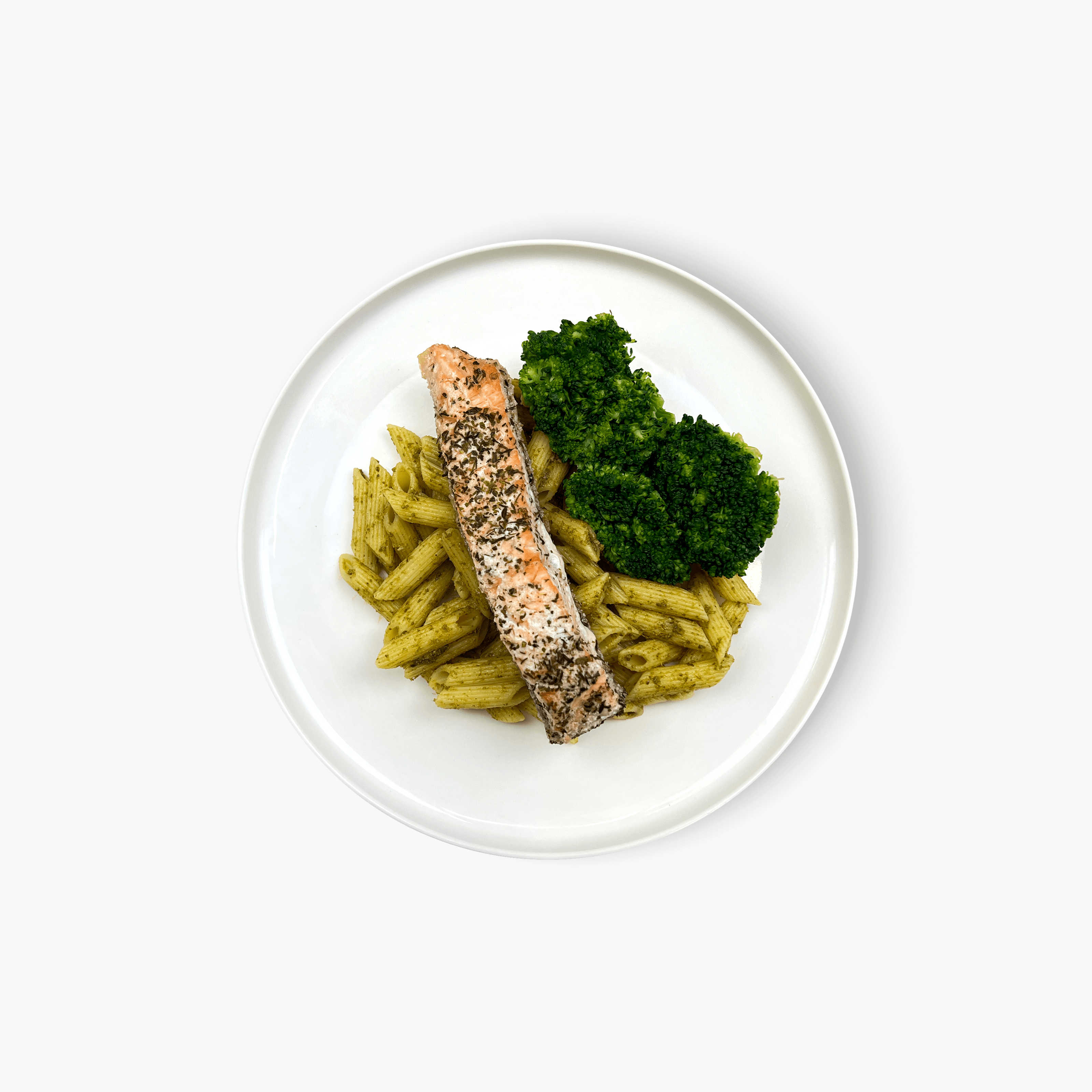 Salmon with Pesto Pasta & Veg (Weight Gain)