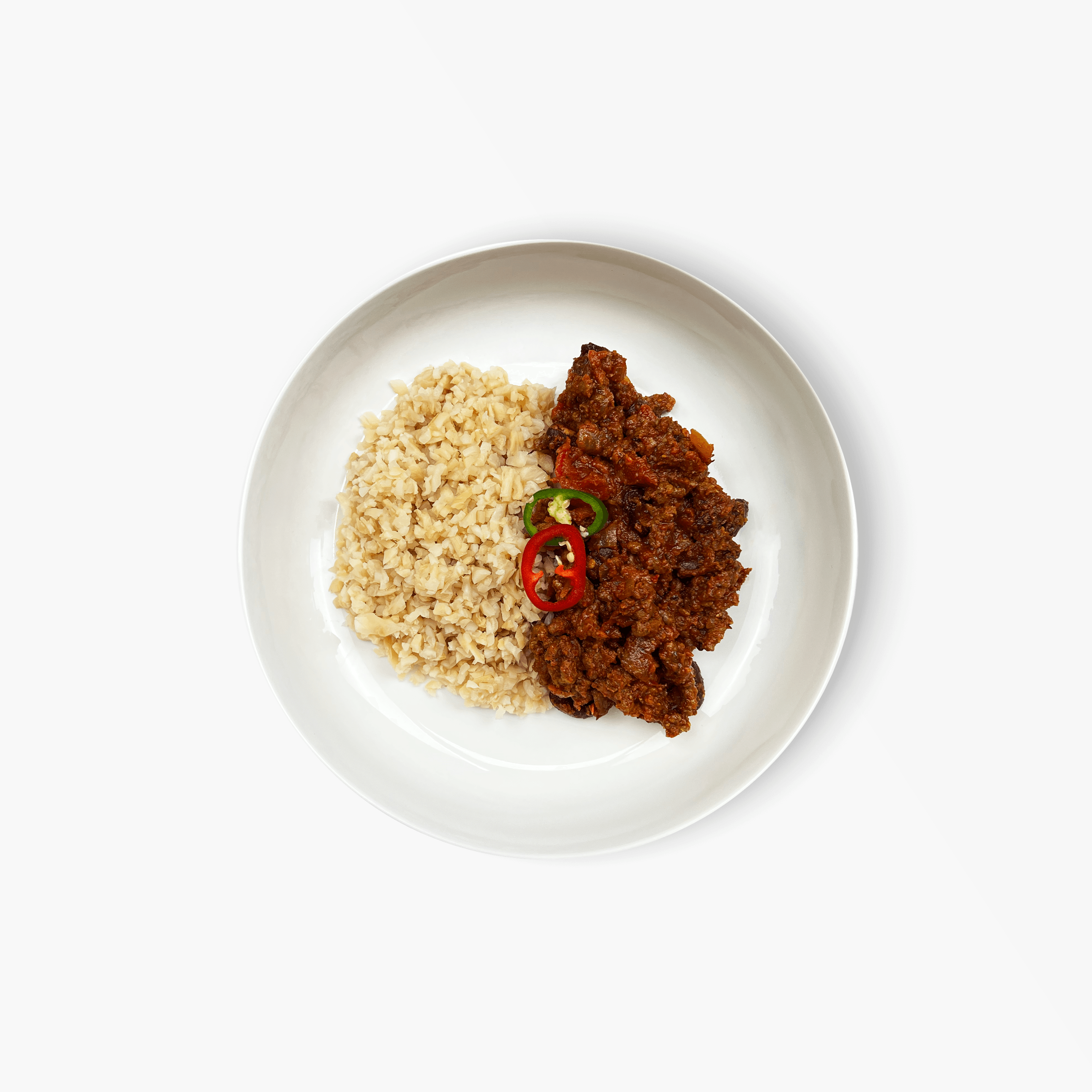 Chilli con Carne with Cauliflower Rice